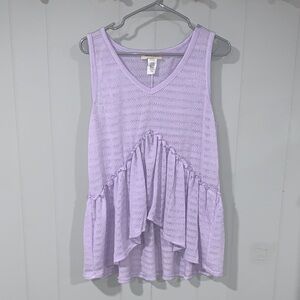 Saints & Hearts Light Purple Tank Top Size Large